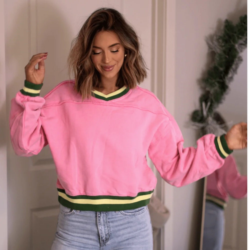 Free People Rio Pink Sweatshirt NWOT